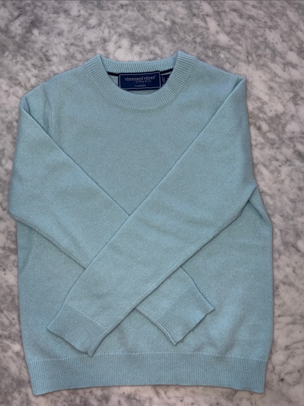 Vineyard Vines Kids (Shep and Ian) Pastel Blue Crewneck Sweater